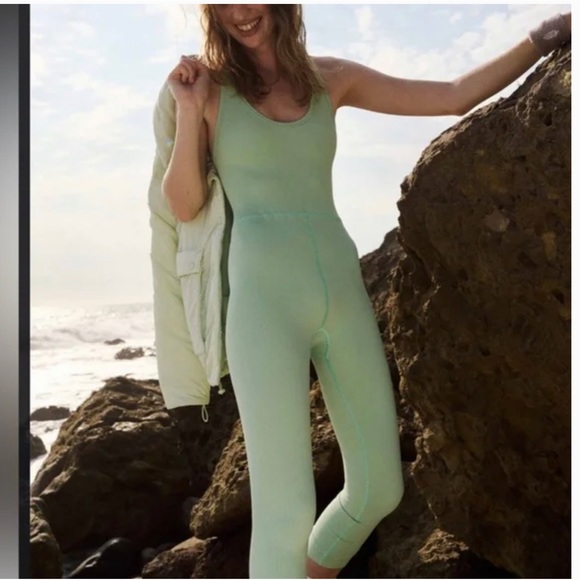 NWT FREE PEOPLE MOVEMENT Free Throw Onesie Jumpsuit Green XL - Picture 1 of 5